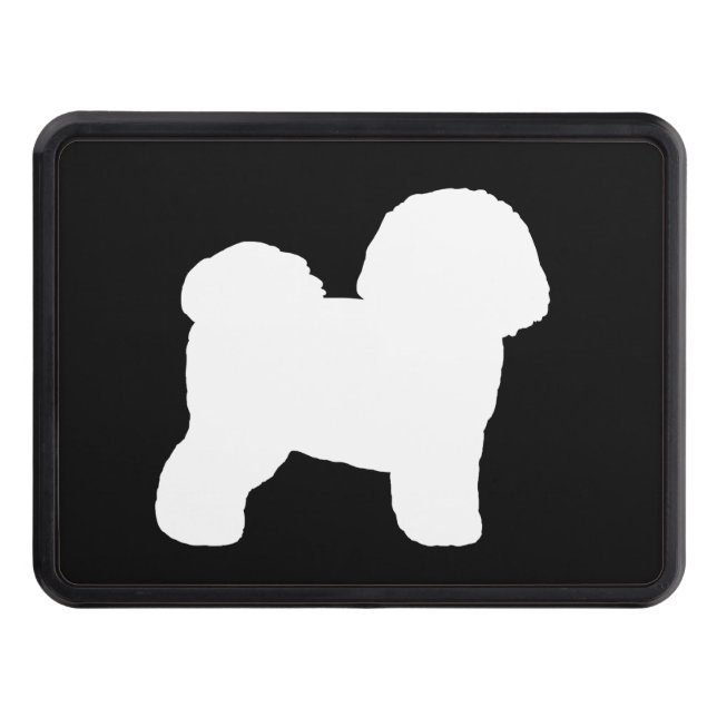 Bichon Frise Silhouette Trailer Hitch Cover (Front)