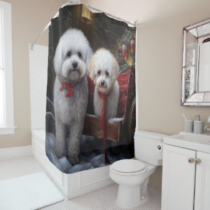 Bichon Frise Snowy Sleigh Christmas Decor