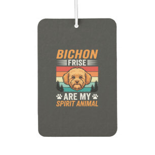 Bichon Frise Spirit Animal Retro Dog Air Freshener