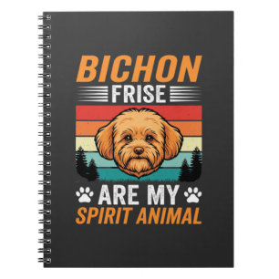 Bichon Frise Spirit Animal Retro Dog Notebook