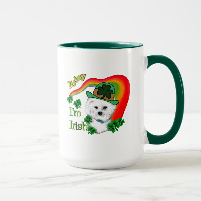 Bichon Frise St Patricks Mug (Right)