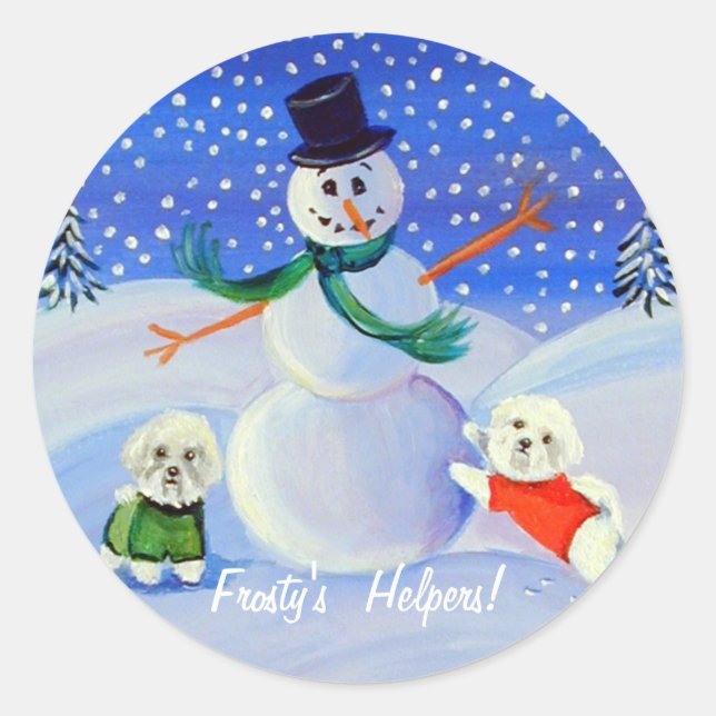 Bichon Frise Stickers (Front)