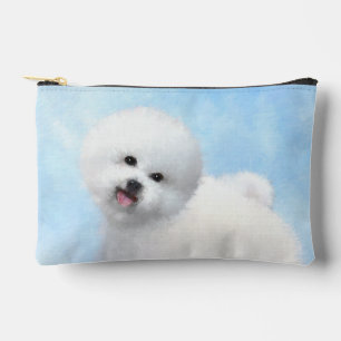 Bichon Frise Tenerife Painting White Cute Dog Art Accessory Pouch