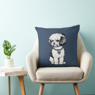 Bichon Frise Throw Pillow