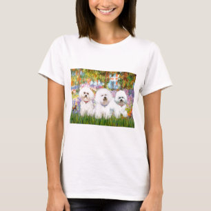 Bichon Frise Trio - Garden (VG) T-Shirt