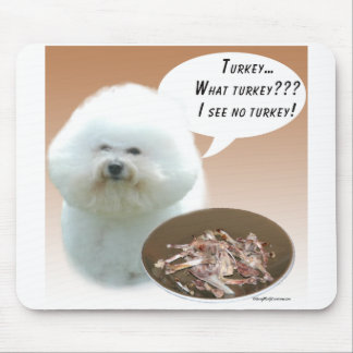 Bichon Frise Turkey Mouse Pad