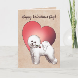 Bichon Frise Valentine's Day Card