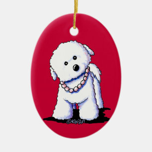 Bichon Graceful In Pearls Ornament