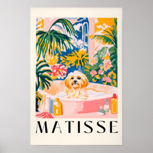 Bichon Havanais Dans La Baignoire, Poster De Salle
