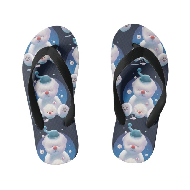 Bichon Ice Shaver Dreamland Kid's Flip Flops (Footbed)