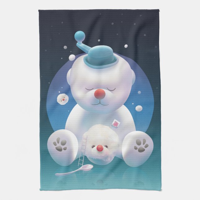 Bichon Ice Shaver Dreamland Kitchen Towel (Vertical)