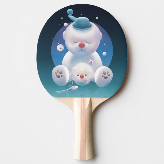 Bichon Ice Shaver Dreamland Ping Pong Paddle (Front)