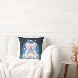 Bichon Ice Shaver Dreamland Throw Pillow