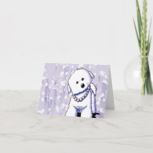 Bichon In Pearls Card