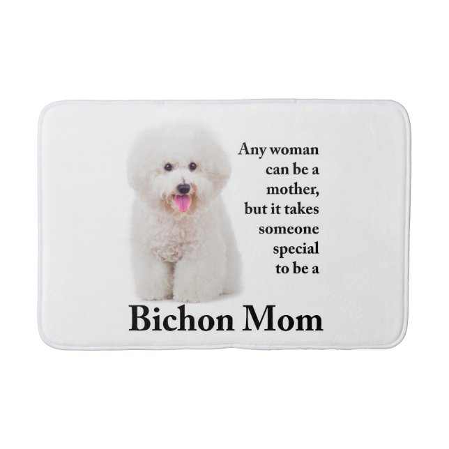 Bichon Mom Bath Mat (Front)