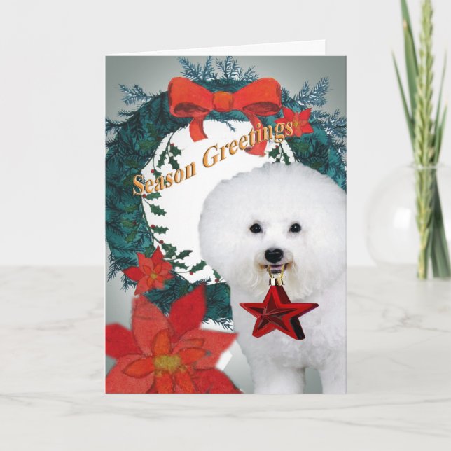 Bichon Season Greetings Cards (Front)