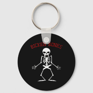 Bicken Bones Skeleton Halloween Funny Bones Love W Keychain