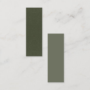 Bicolor Moss Green Flat Loyalty Cards – Customize