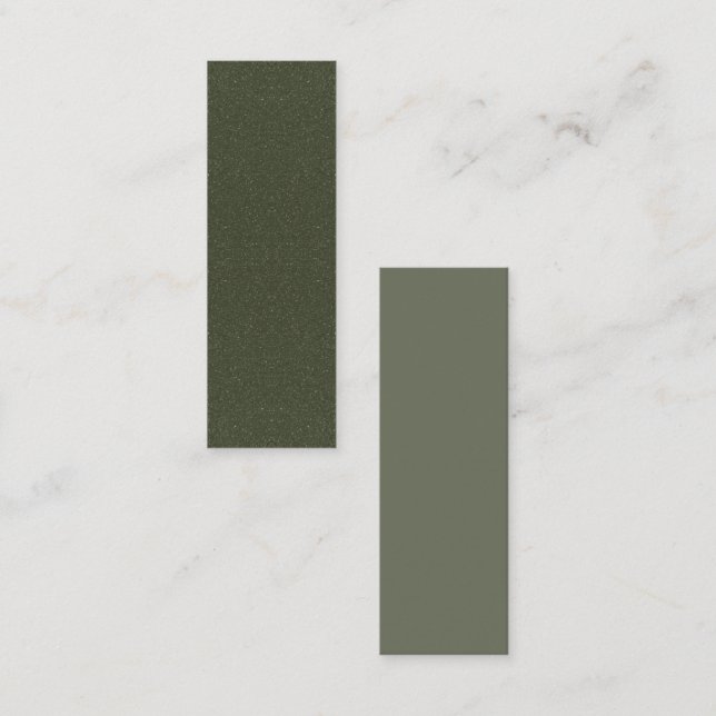 Bicolor Moss Green Flat Loyalty Cards – Customize (Front/Back)