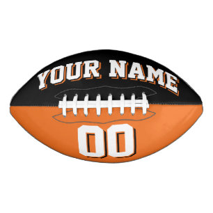BICOLORED Black And Orange Custom Football