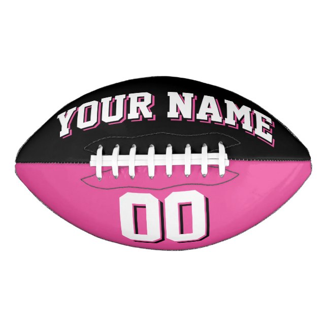 BICOLORED Black And Pink Custom Football (Front)