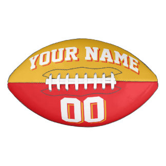 BICOLORED Gold And Red Custom Football