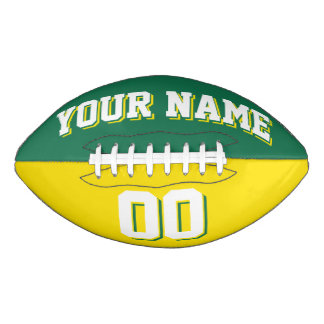 BICOLORED Green And Yellow Custom Football