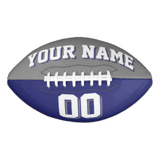 BICOLORED Grey And Navy Blue Custom Football