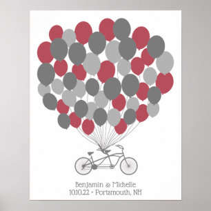 Bicycle - 50 Signature Guest Book Alternative