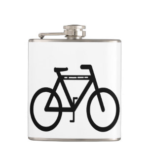 Bicycle Abstract Hip Flask