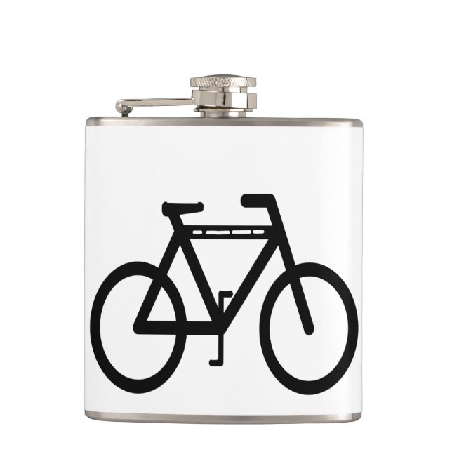 Bicycle Abstract Hip Flask (Front)