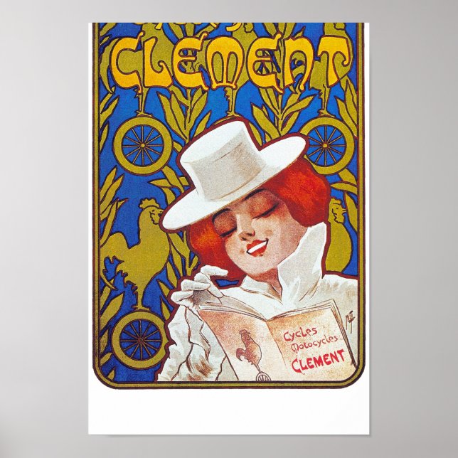Bicycle Advertising Poster - Cycles Clement (Front)