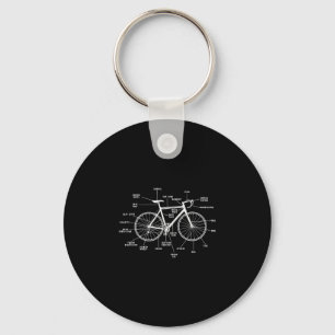 Bicycle anatomy- funny bicycle parts cycling  keychain
