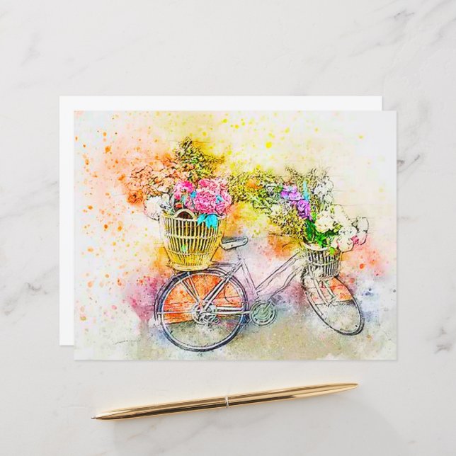 Bicycle and flowers  (Front/Back In Situ)