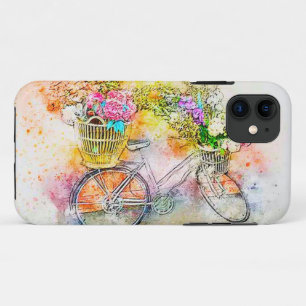 Bicycle and flowers  iPhone 11 case