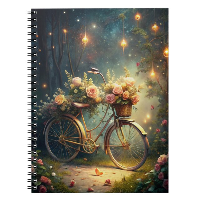 Bicycle and Flowers Notebook (Front)