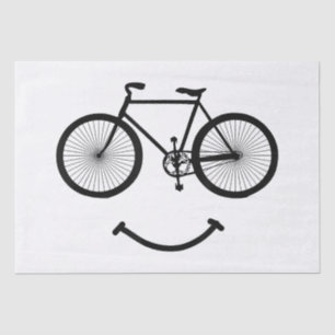 Bicycle and Smile T-Shirt Bicycling Tee Shirt Blac Tissue Paper