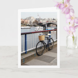 Bicycle at the River Thames, London Card