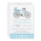 Bicycle Baby Shower Blue Invitation