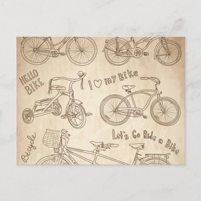 Bicycle Background Postcard (Front)