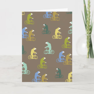 Bicycle Bears Note Card