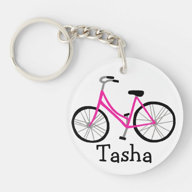 Bicycle Bike Cycle CUSTOMIZE IT   Keychain (Front)