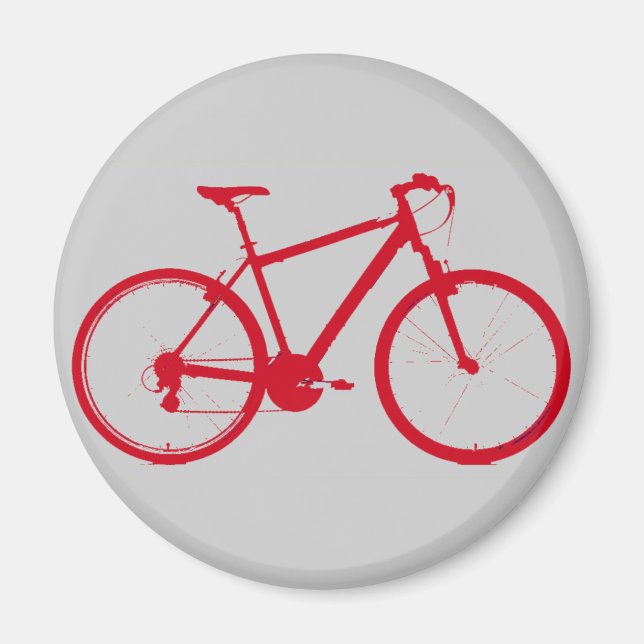 bicycle - biking + bike magnet (Front)