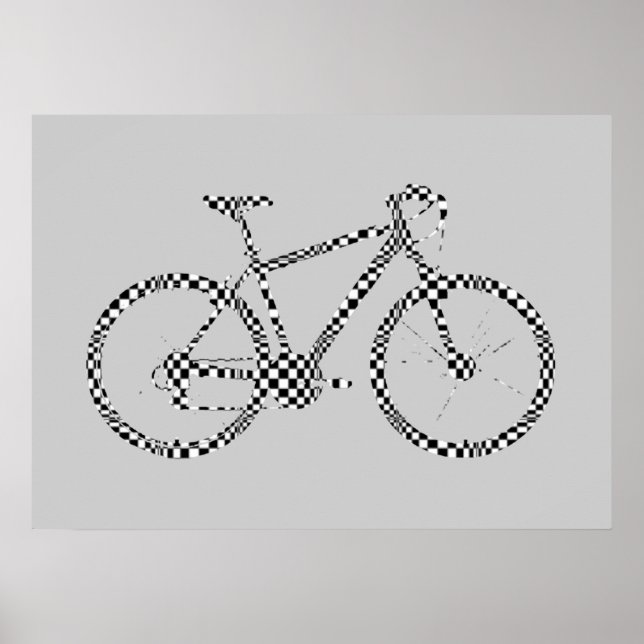 bicycle - biking + bike poster (Front)