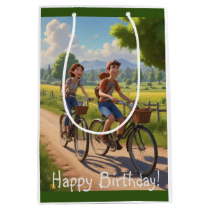 Bicycle Birthday Medium Gift Bag