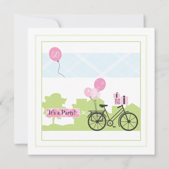 Bicycle Birthday Party Invitation (Front)