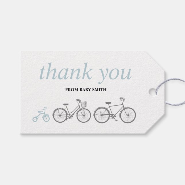 Bicycle bleu - Étiquettes cadeaux (Devant (Horizontal))