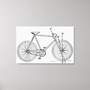 Bicycle Blueprint Canvas Print