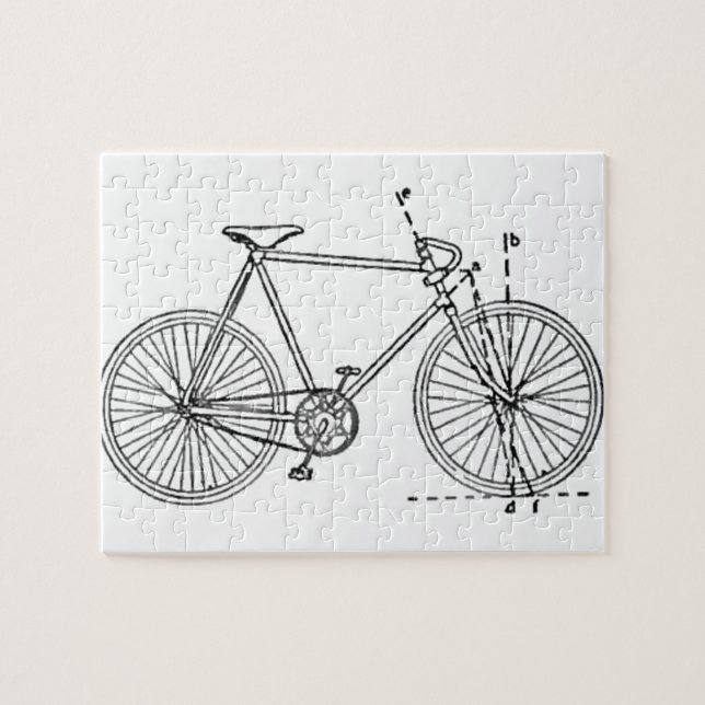 Bicycle Blueprint Jigsaw Puzzle (Horizontal)