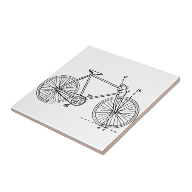Bicycle Blueprint Tile (Side)